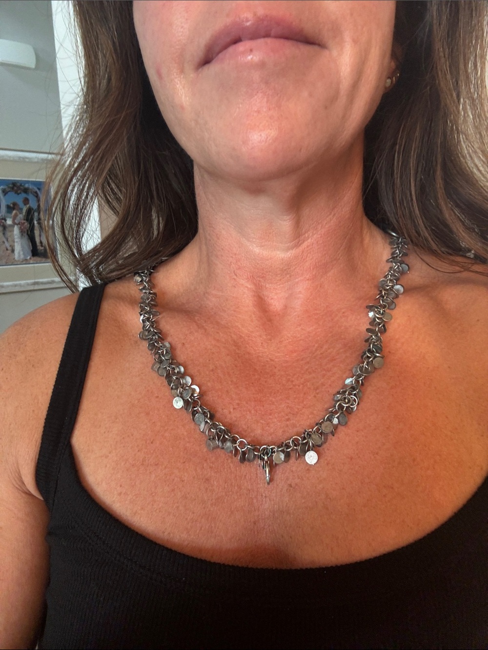 Jewel Kade Crepe Ribbon Silver Shadow Necklace